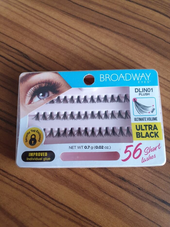 Broadway Eyes Ultimate Volume Ultra Black DLIN01 Plush 56 Short Lashes