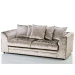 Bella Champagne Luxurious Crushed Velvet Sofa Set