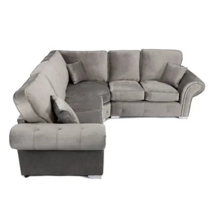 Oakland Plush Grey Corner Sofa