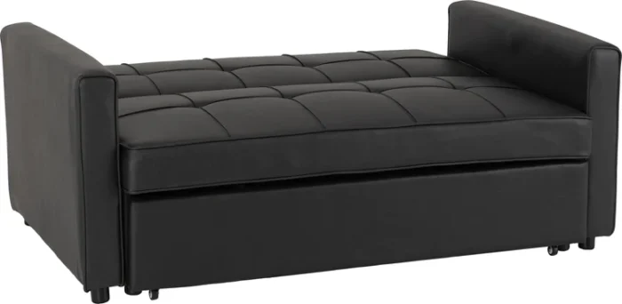 Astoria Faux Leather Black Sofa Bed