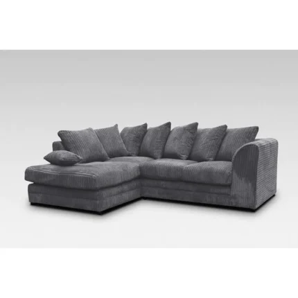 Hannah Jumbo Premium Cord Fabric Corner Sofa