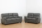 Capri 3+2 Suite Grey Faux Leather