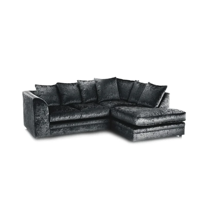 Hilton Luxurious Crush Velvet Corner Chaise Sofa
