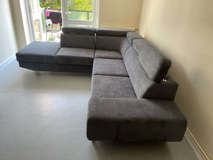 Artic Fabric Storage Sofa Bed Corner