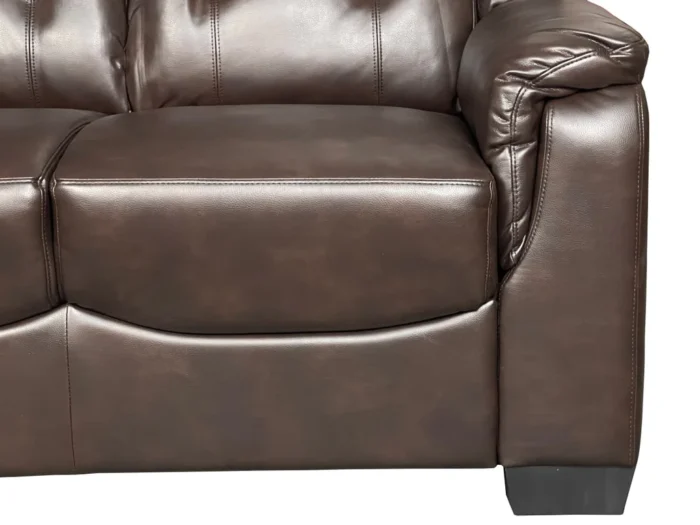Falcon Aire Leather Sofa Set In Grey And Brown