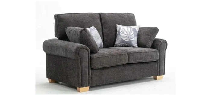 Cambridge Grey Fabric 3+2 Sofa Set Full Back Cushions