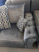 Verona Plush Grey Fabric Corner Scatter Cushions