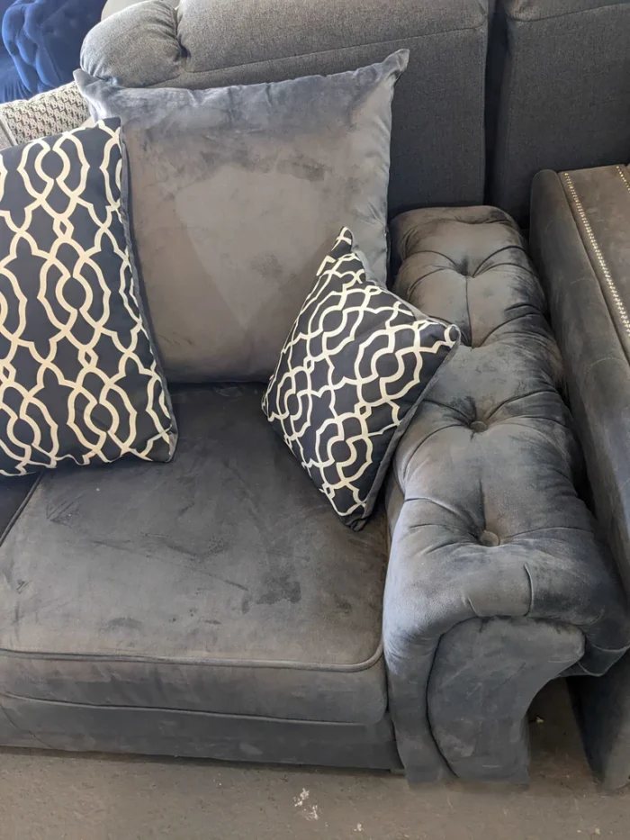 Verona Plush Grey Fabric Corner Scatter Cushions