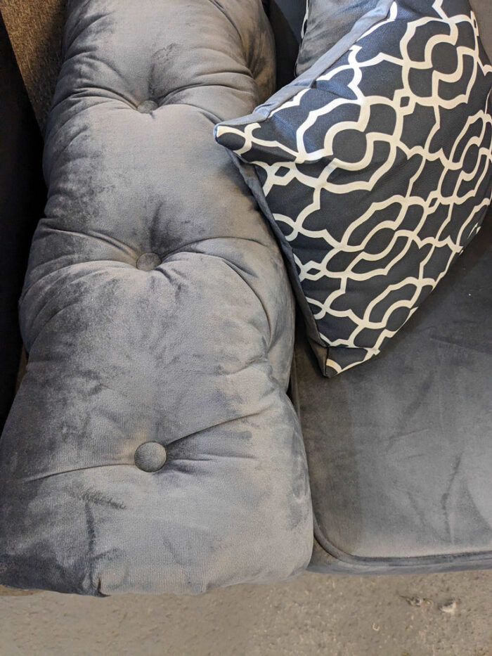 Verona Plush Grey Fabric Corner Scatter Cushions