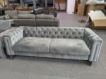 Chesterfield Fenzi Plush Fabric 3+2+1 Sofa Set
