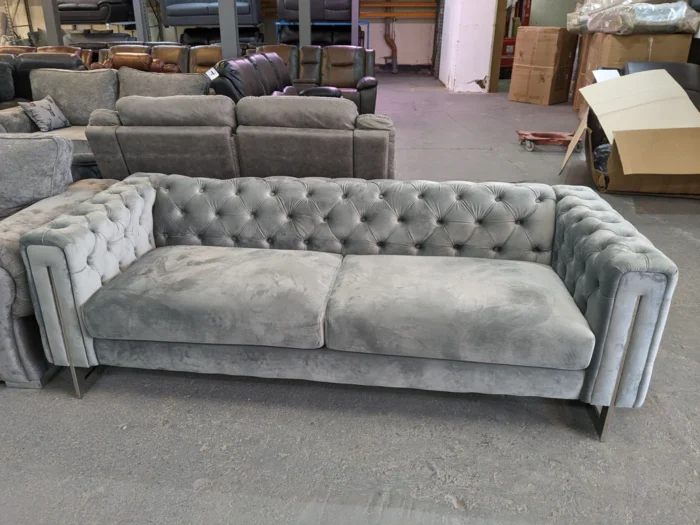 Chesterfield Fenzi Plush Fabric 3+2+1 Sofa Set
