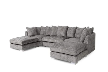 Repton Alaska U Shape Grey Fabric Sofa