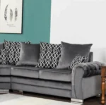 Verona Plush Grey Fabric Corner Scatter Cushions