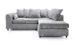 Rosa Soft Chenille Corner Sofa Set