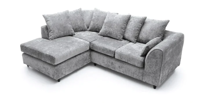 Rosa Soft Chenille Corner Sofa Set