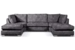 Bishop U Shape Charcoal Full Back Sofa