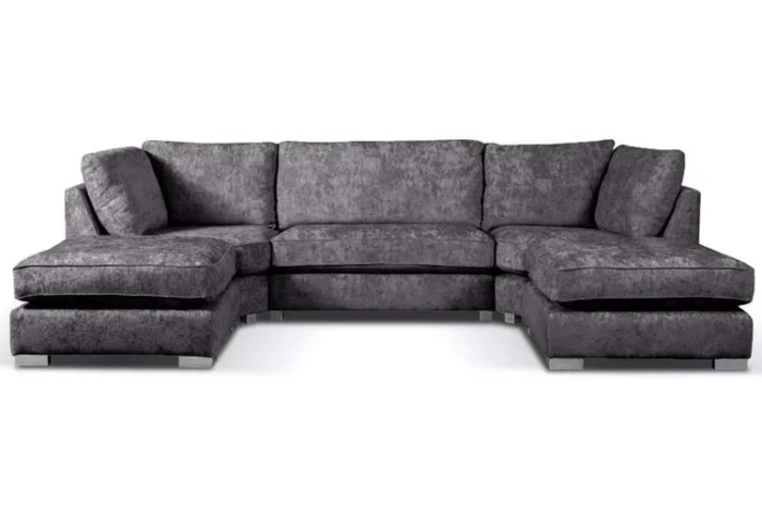Bishop U Shape Charcoal Full Back Sofa