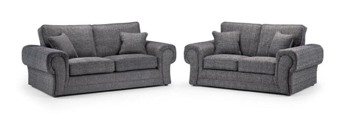 Wilcot Grey Fabric 3+2 Sofa Set