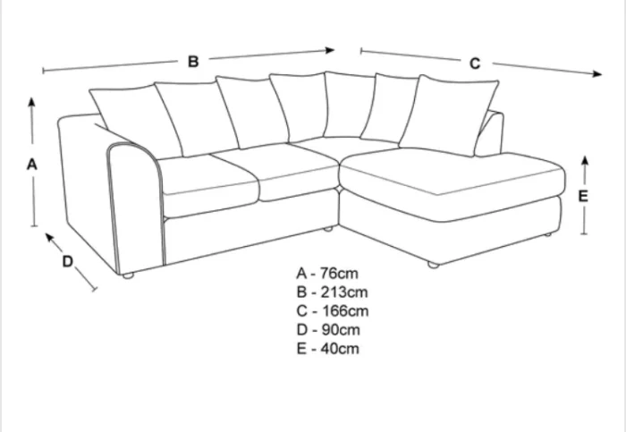 Hilton Champagne Luxurious Crush Velvet Corner Chaise Sofa