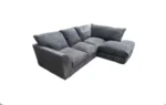 Byran Grey Jumbo Cord Corner Sofa - Left Or Right Hand