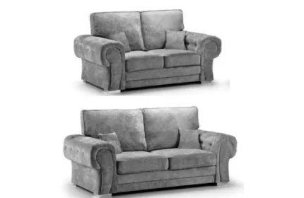 Verona High Back Grey Fabric 3+2