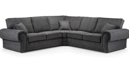 Wilcot Grey Fabric Corner Sofa