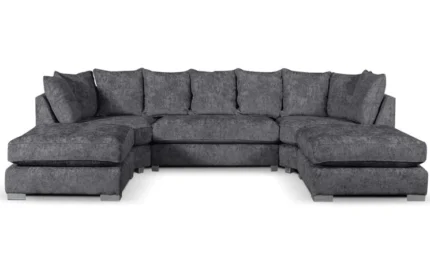 Bishop U Shape Alaska Charcoal Sofa Corner