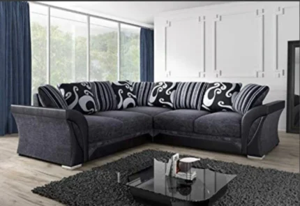 Shannon Grey Chenille Corner Sofa