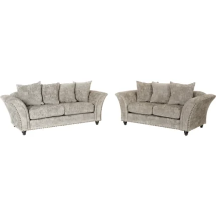 Sky Premium Alaska 3+2 Scatter Cushions In Truffle/ Grey